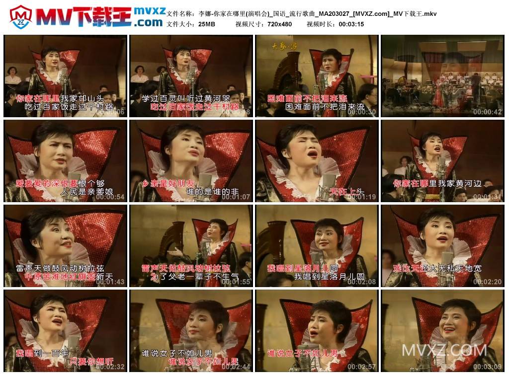 李娜-你家在哪里(演唱会)_国语_流行歌曲_MA203027